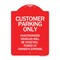 Signmission Customer Parking Only Unauthorized Vehicles Will Be Ticketed Towed at Owners Expense, RW-1824-24204 A-DES-RW-1824-24204 - alternate 1